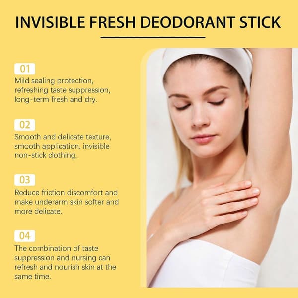 Usynlig forfriskende antiperspirant, 50g rejsestørrelse til underarme