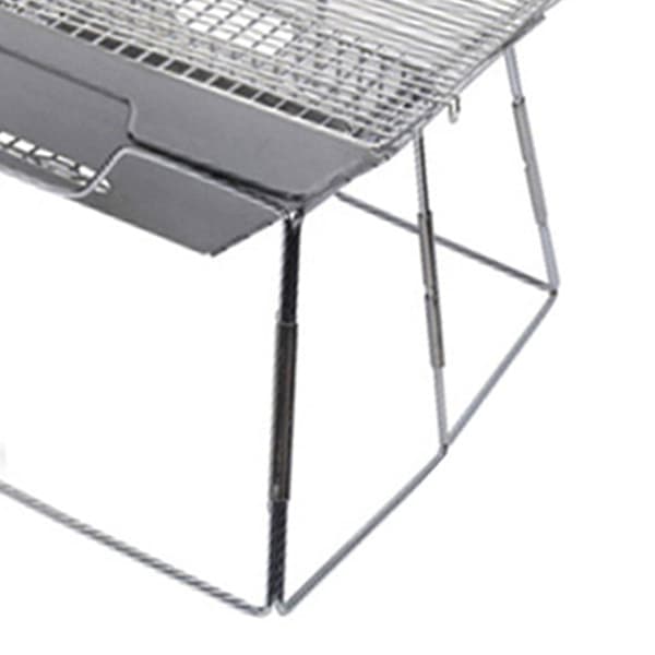 Bærbar sammenklappelig grill i rustfrit stål til udendørs grillning, camping og picnics