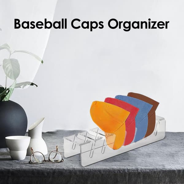 Akryl Hat Organizer Rack til 7 hatte, ingen installation påkrævet, til soveværelsesskab