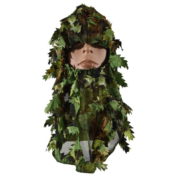 Camouflage Ghillie Jagthat med Myggenet, Åndbart Polyestermateriale, Justerbar til Mænd