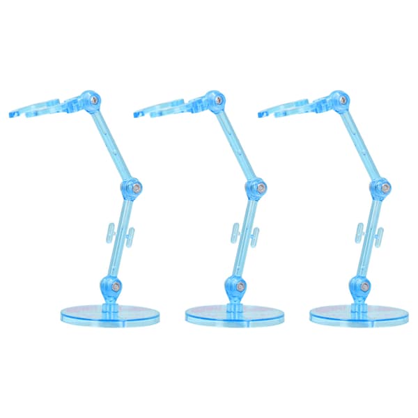 10 STK. udstillingsstander til actionfigurer, gennemsigtig plastikbase til 6-tommer figurer, blå