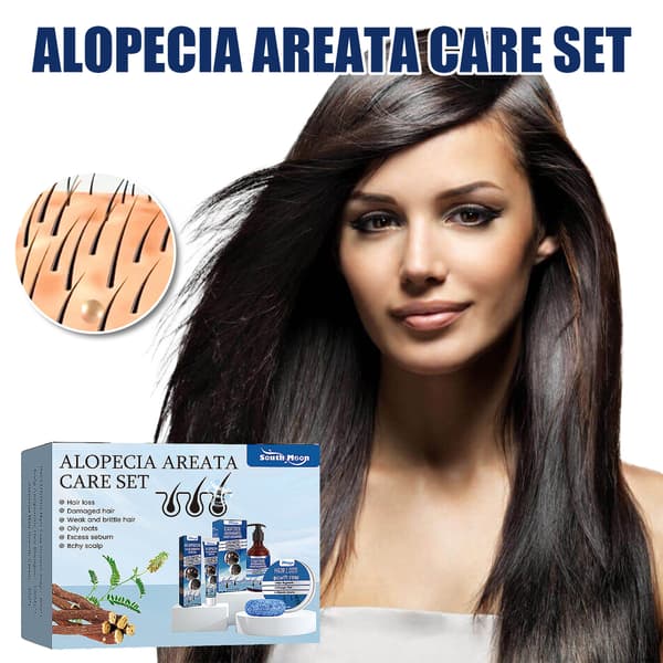 Alopecia Care Set: Rengöring av hårbotten och utjämnande hårvårdspresentförpackning 2pcs