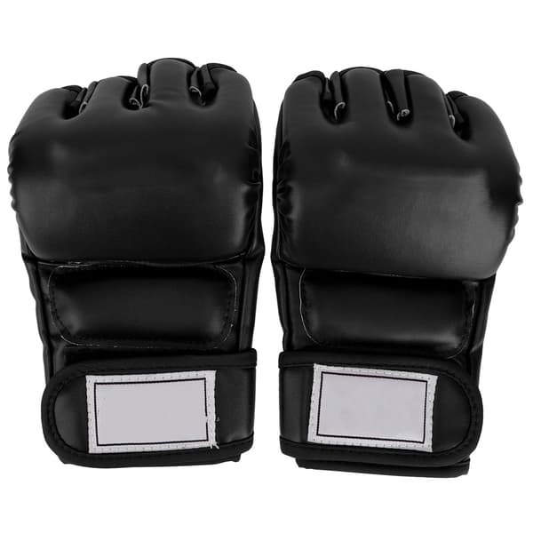 Boksehandsker uden fingre til mænd til kickboxing, Sanda og Muay Thai træning - Sort