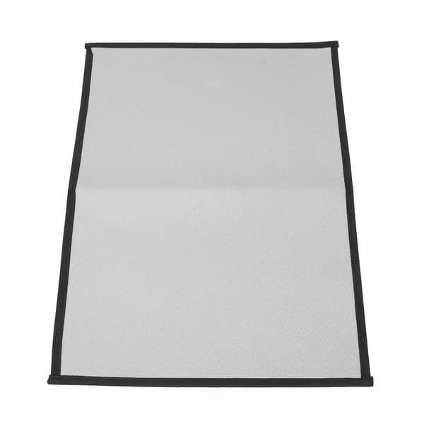 Brandsikker BBQ-måtte, glasfiber, varmebestandig 800°C, firkantet, 105x60cm, grå