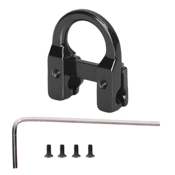 Metal D-ring til bueskydningsløkke, U-form, jagttilbehør, beskyttelse, sort