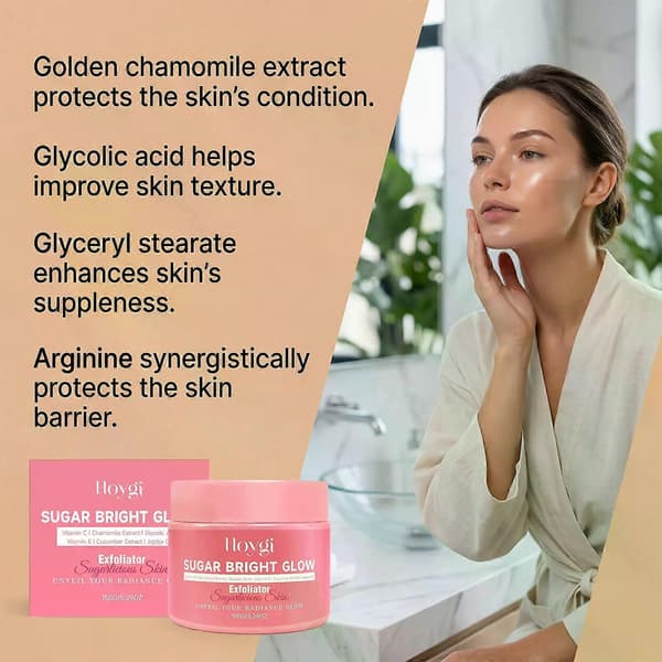 Sugar Bright Glow body scrub, en naturlig sukkerscrub.