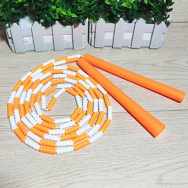 Fleksibelt plastik sjippetov, justerbart, blød wire, til hjemmetræning, orange