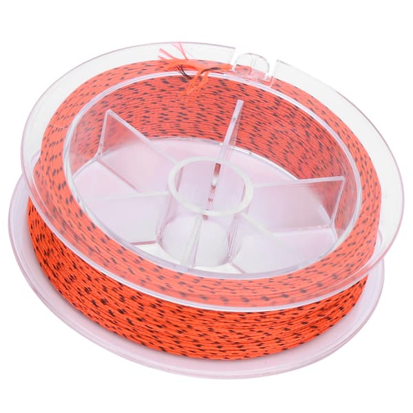 Vaxfri flugfiskelina 30LB 50m i orange/svart polyester