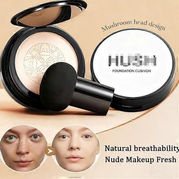 Sopphode Air Cushion Foundation, Dekker Urenheter, Arr Enkelt og Glatt, Sopp Foundation