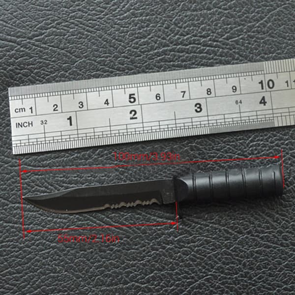 2 stk. Mini bærbar knivhalskæde i rustfrit stål til camping, overlevelse og udendørs brug.