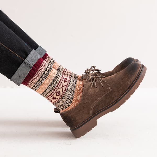 5 par unisex uldsokker, vinter, varme, tykke, behagelige, strikkede, afslappede, bløde
