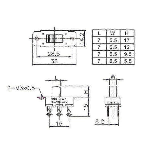 6-polet vendekontakt til loftventilator, erstatning for Zing Ear modeller ZE-209-22 og SL13B.