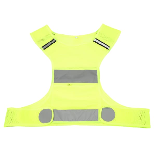 Godt synlig pustende refleksvest, hurtigtørkende, for løping og arbeid (størrelse medium)
