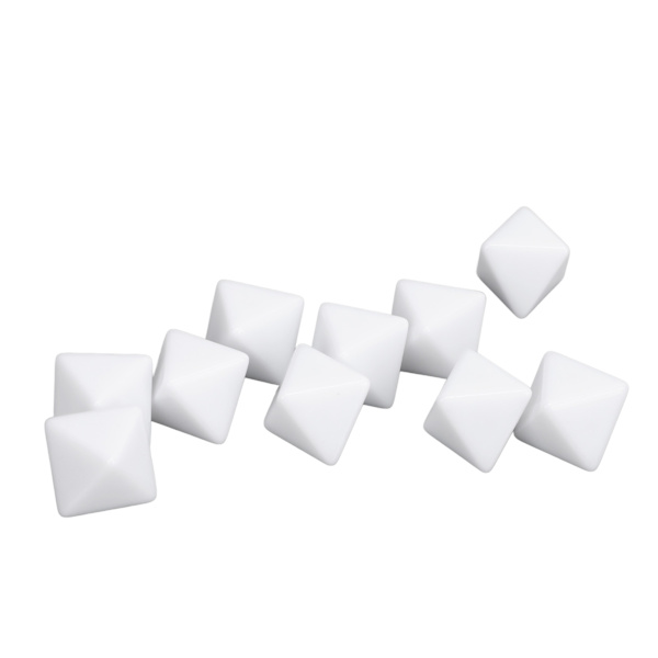 30 tomme 8-sidige plastterninger DIY for brettspill og undervisning
