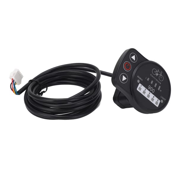 LED-måler til 36V 48V elcykel med hastighedsvisning, batteri, forlygte til KT-controller