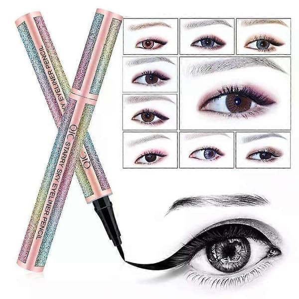 Starry Sky Vandfast Flydende Eyeliner Præcis Fin Spids, Hurtigtørrende Sort Formel, Langtidsholdbar