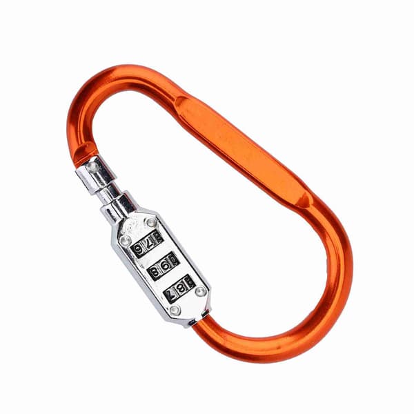 Kombinationsgevär säkert för bagage och ryggsäck, 3-siffrig display, orange
