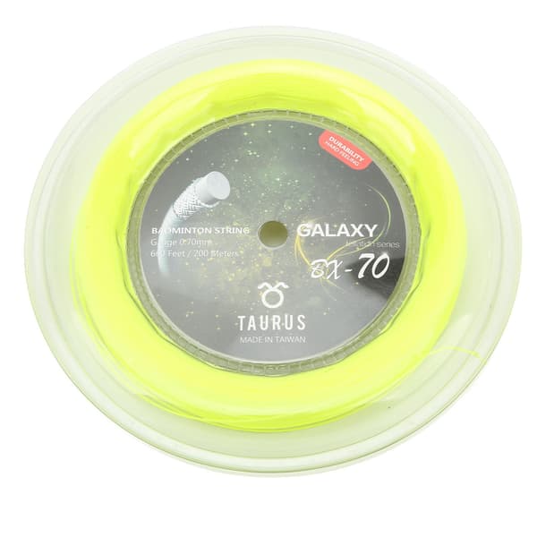 POWERTI BX70 Badmintonstreng, høy elastisitet nylon, 0,7 mm, 200 m, fluorescerende gul