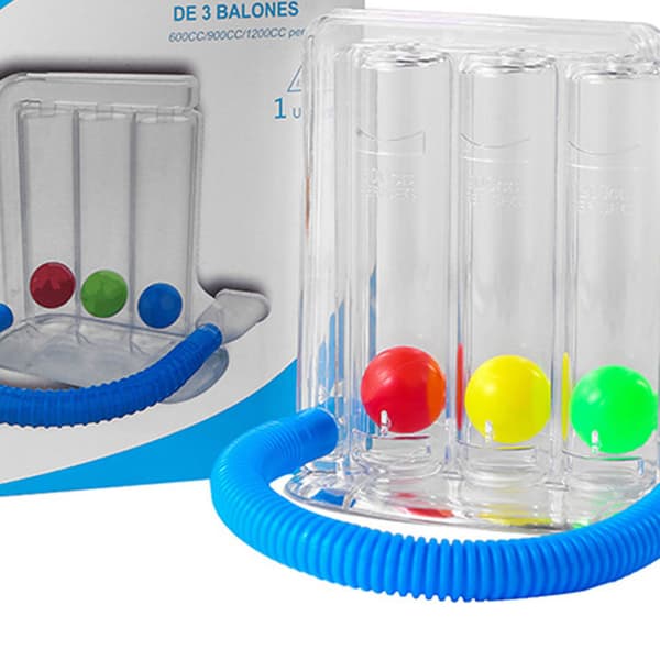 Bærbar dybdeåndedrætsøvelse med inhalationsmålesystem, 3 kugler