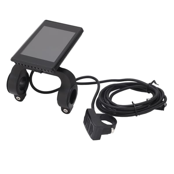 LCD-skjerm for 24V 36V 48V 60V elektrisk sykkel med frontlysgrensesnitt, ABS-materiale