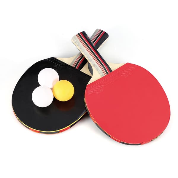 2 st 7-lagers bordtennisracketar med bollar och greppfodral Shake Hand