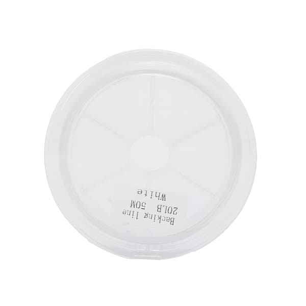 Vaxfri flugfiskelina 20LB 50m Slitstarkt polyestermaterial Vit