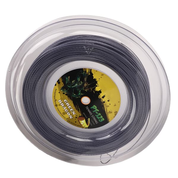 Polyester Tennisracketsträng 1,25 mm med dubbelribbat mönster, hållbar, 200M, silvergrå