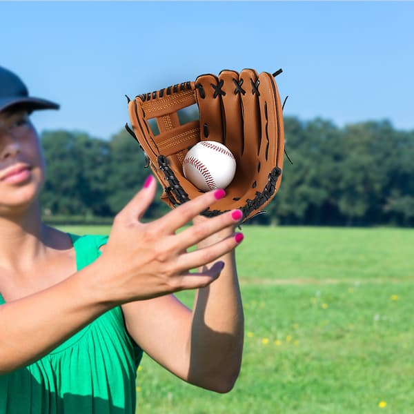 Baseballhandske i læder til udendørs brug, mark og pitcher, størrelser 10,5/11,5/12,5 tommer