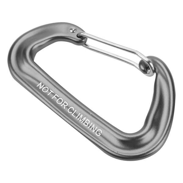 Fjærklemme i aluminiumslegering for nøkkelring, utendørs sportstilbehør, grå