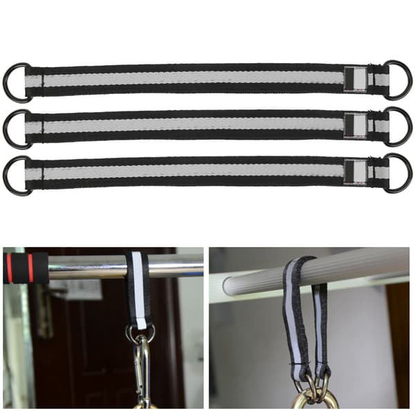 3 stk. svingkoblingsstropp 35 cm tilbehør for innendørs utendørs husker, slitesterk polyester