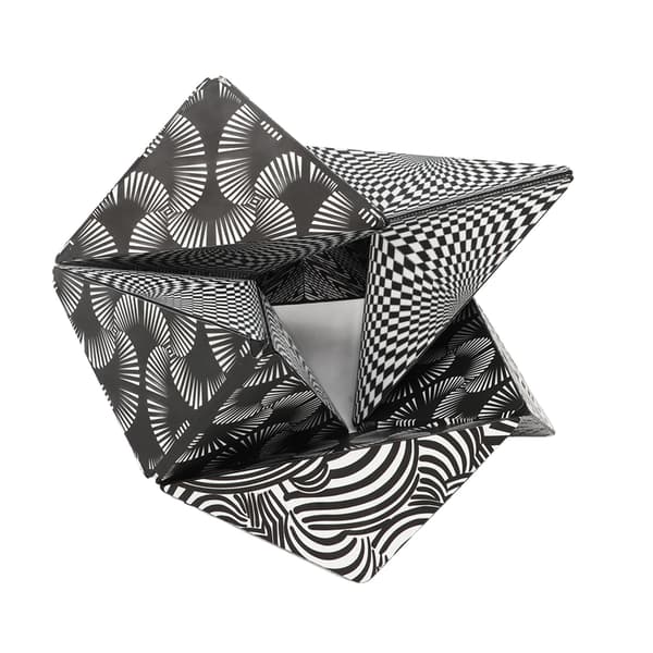 Magnetisk geometrisk ABS-formkubpusselleksak för daglig dekompression, svart och vit