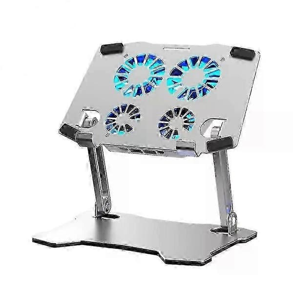 Gaming-surfplatteställ med 4 fläktar, justerbart, ergonomiskt, tyst, höj- och sänkbart för iPad och surfplattor