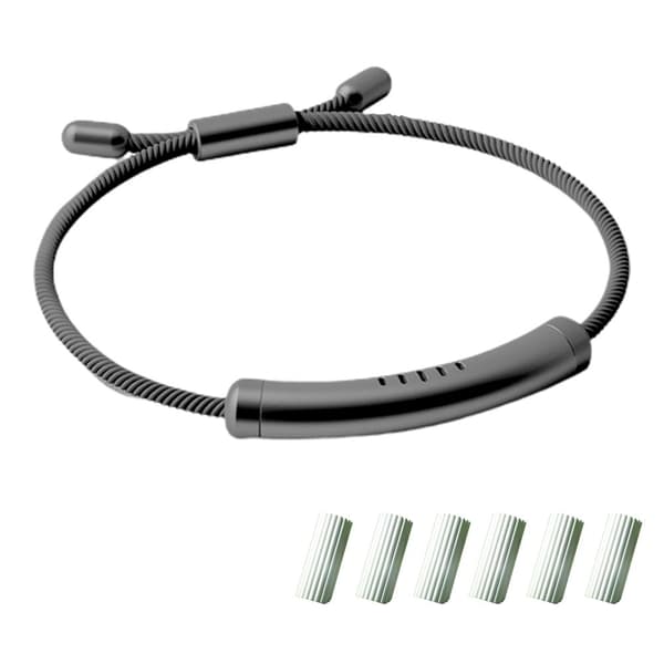 Justerbart armbånd med essensiell olje og 6 utskiftbare pinner for barn og voksne