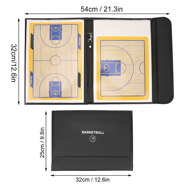 Vikbar magnetisk basketträningsbräda 2,5 sätt med penna och suddgummi