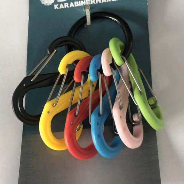 18 S-formade nylonkarbinhakar med glasfiber för hem, camping, fiske och utomhusbruk