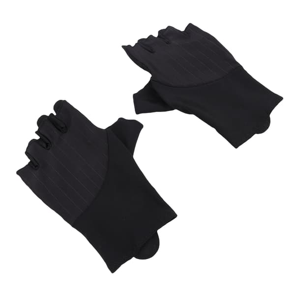 Cykelhandsker Halvfinger Anti-slip Stødabsorberende Åndbar Reflekterende Sort XL