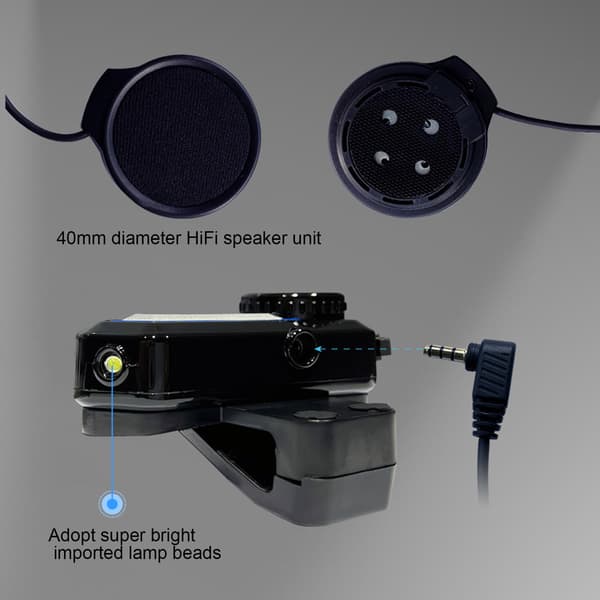 Vandtæt Bluetooth-headset til motorcykelhjelme med håndfri mikrofon