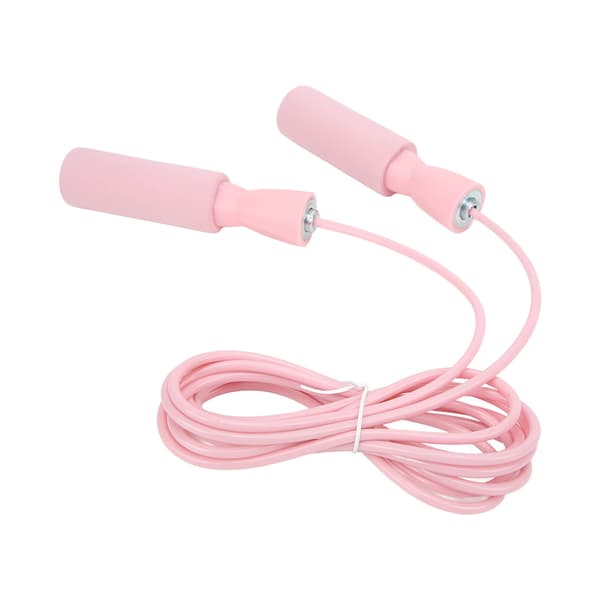 Justerbart sjippetov i ståltråd med dobbeltlejer til mænd, kvinder og børn - Pink