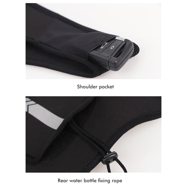Unisex refleksvest med brystlomme for løping, sykling og multifunksjonell mobiltelefonholder
