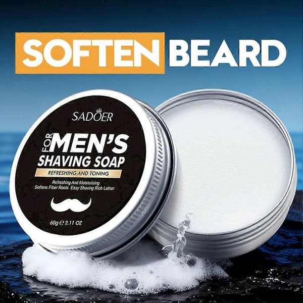 Herrebarbersæbe 60g - Skægblødgørende Før-Barberingscreme