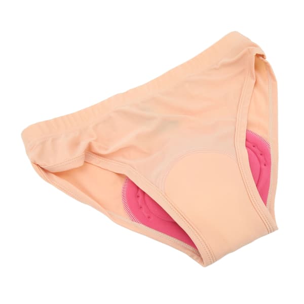 Dame Beige Elastisk Pustende Hurtigtørkende Sykkeltruser med 3D-polstring, Størrelse M