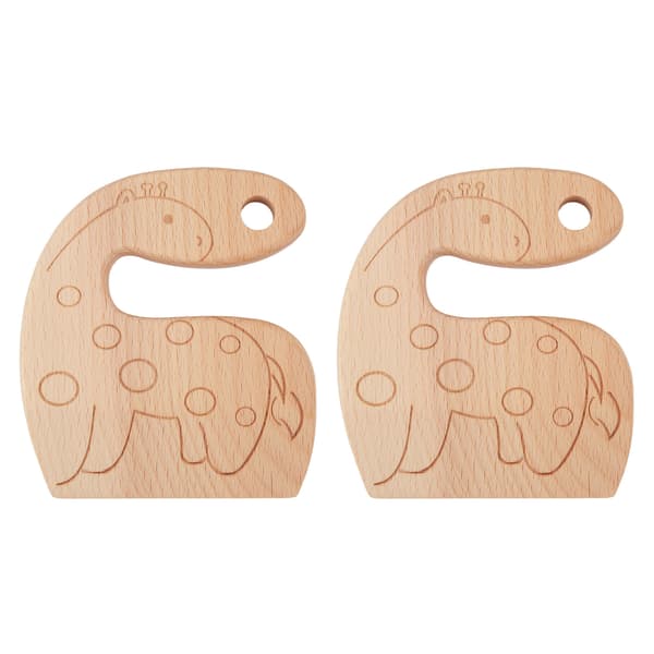 Trækniv til børn, sikkert ergonomisk design, køkkenredskabslegetøj til alderen 2-8 år, 2 stk.
