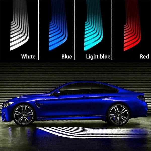 Sett med 2 hvite LED-englevingeformede lyslenker for bil og motorsykkel