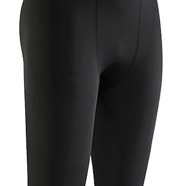Mænds tætsiddende kompressionstights, polyester, hurtigtørrende, fitness, sort, størrelse M