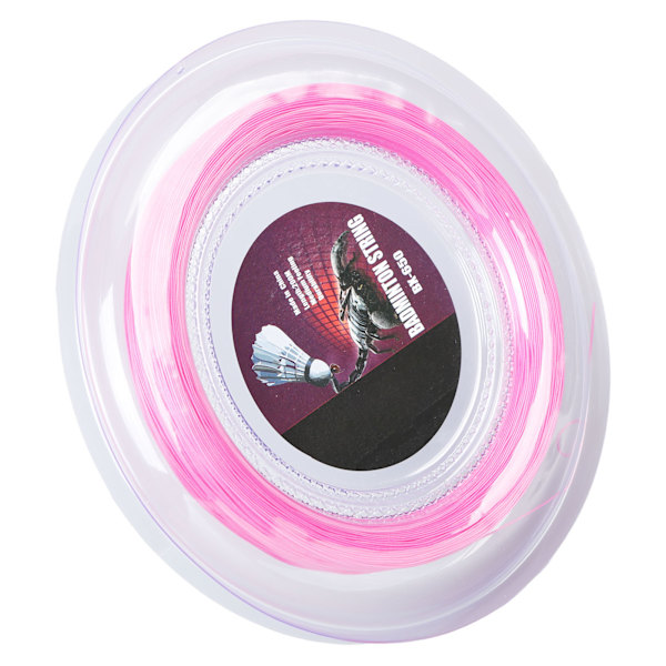 Badminton Racket String 200m Nylon 0.72mm BX650 Rosa for Trening