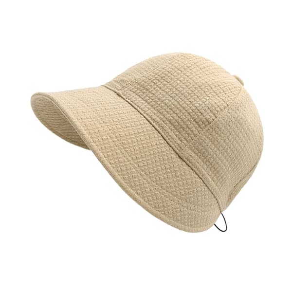 Solhatt i bomull for kvinner, justerbar, bred brem, solbeskyttelse, sommerstrand, lett, khaki