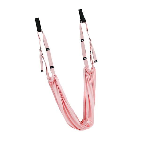 Benforlænger til døråbning med ringe, elastisk polyester-bomuldsbånd til lemmernes muskeløvelser, pink