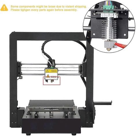 For Anycubic I3 Mega 12V 3D-skrivehode med 2 x 0,4 mm herdede ståldyser for E3D V6 (3D-skrivehode)