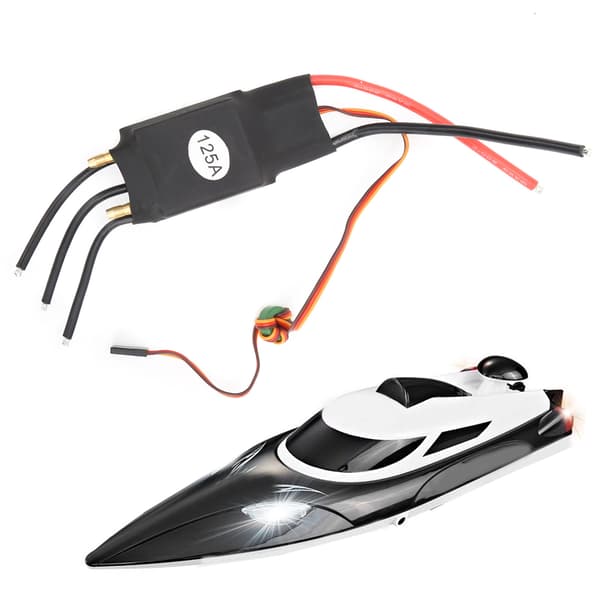125A børsteløs elektronisk hastighetsregulator (ESC) med vannkjøling for RC-båter