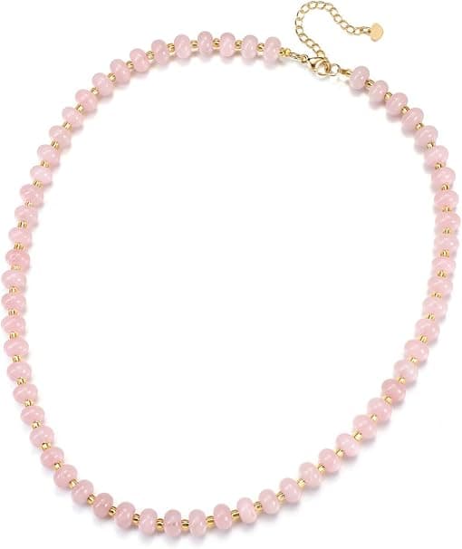 Helbredende krystall fargerike perlekjeder for kvinner, Boho steiner krystaller edelsten b.